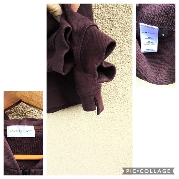 [SOLD] John Elliot Mercer Half ZIP Hoodie Maroon L - Picture 8 of 8